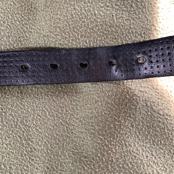 Men’s AIE black leather belt. Dot pattern. Size 34 - Picture 4 of 5